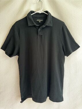 Banana Republic Men’s Black Cotton Polo Short Sleeve Shirt Medium Casual